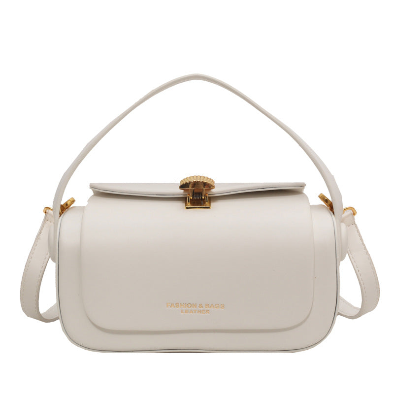 Borsa Donna Nera con Fibbia Dorata — Stile Elegante