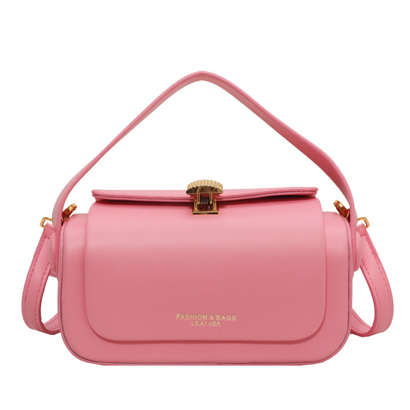 Borsa Donna Nera con Fibbia Dorata — Stile Elegante