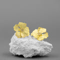 Sterling Silver French Style High-grade Peony Flower Earrings