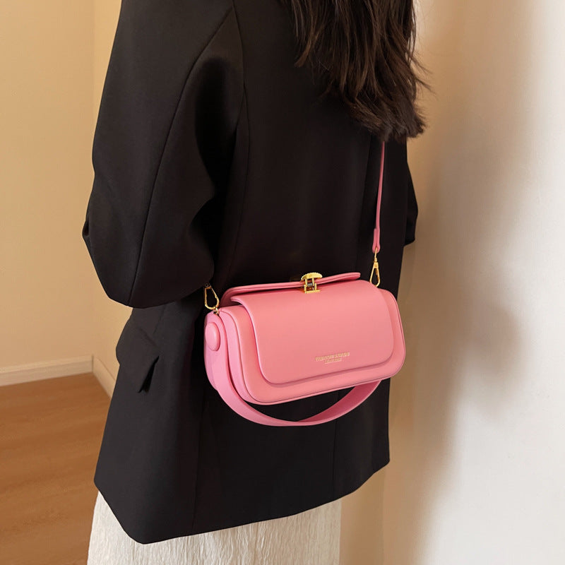 Borsa Donna Nera con Fibbia Dorata — Stile Elegante